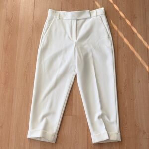Sandra Angelozzi small White crop Trousers